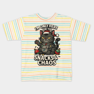 I’m Only Here for the Snacks & Chaos Kids T-Shirt