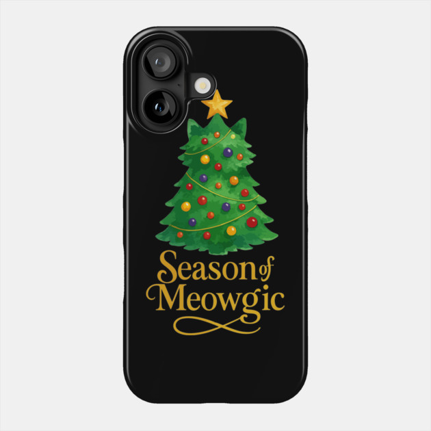 Season of Meowgic – Christmas Tree Cat – Funny Holiday Cat Lover Phone Case by Urbanprint