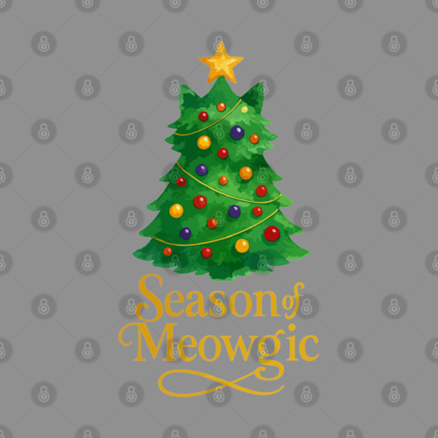 Season of Meowgic – Christmas Tree Cat – Funny Holiday Cat Lover by Urbanprint