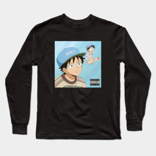 Luffy At wolf Album Cover Long Sleeve T-Shirt