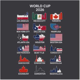 World Cup 2026 Host Cities Posters and Art