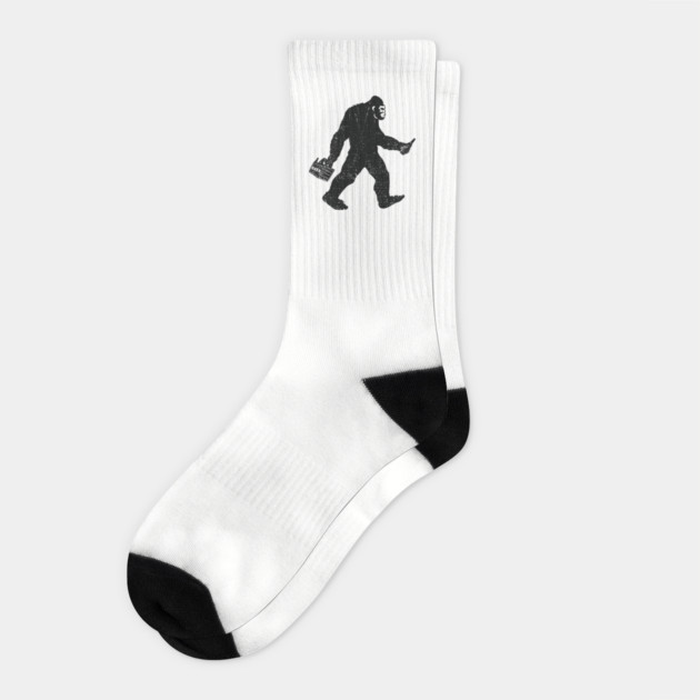 Bigfoot Beer Run Weekend Drinking Humor Socks by Anticorporati