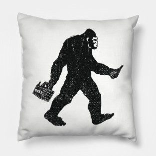 Bigfoot Beer Run Weekend Drinking Humor Pillow