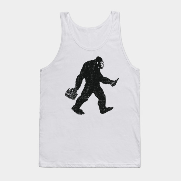 Bigfoot Beer Run Weekend Drinking Humor Tank Top by Anticorporati