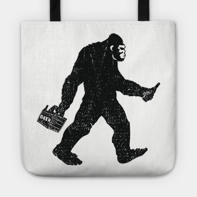 Bigfoot Beer Run Weekend Drinking Humor Tote by Anticorporati