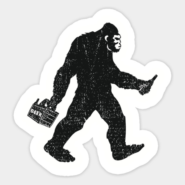 Bigfoot Beer Run Weekend Drinking Humor Magnet by Anticorporati