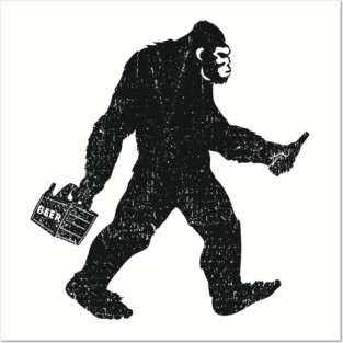 Bigfoot Beer Run Weekend Drinking Humor Posters and Art