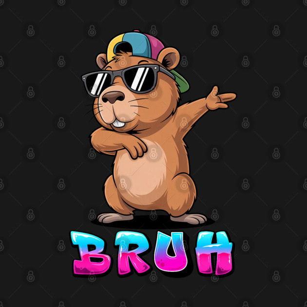 Funny Dabbing Capybara Cute Animal Meme Retro Style - Capybara Meme - T ...