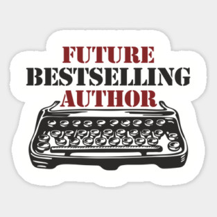 Future Bestselling Author Word Nerd Sticker