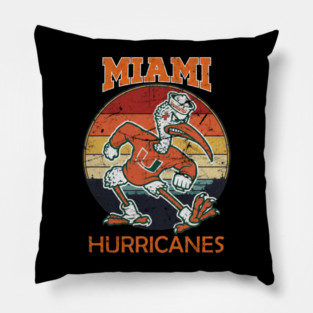 Miami Hurricanes Vintage Pillow