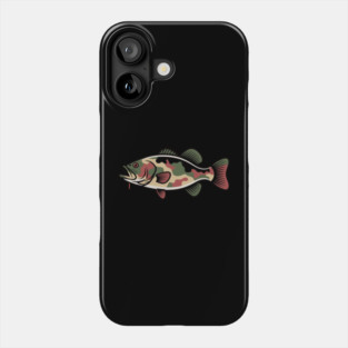 Fishing Camouflage, Bass Fish Design for Fishermen & Patriots – Perfect for Anglers, Boat Fishing Phone Case