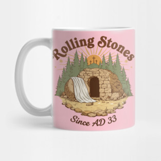 Empty Tomb Rolling Stone Christian Easter Resurrection Design Mug