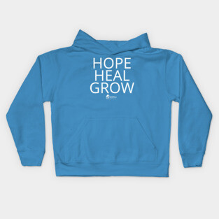 Hope Heal Grow (white) Kids Hoodie