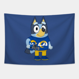Funny Bluey Los Angeles Rams American Football Lovers Tapestry