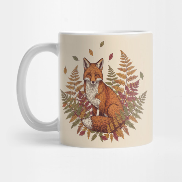 Vintage Red Fox with Autumn by BirdsnStuff