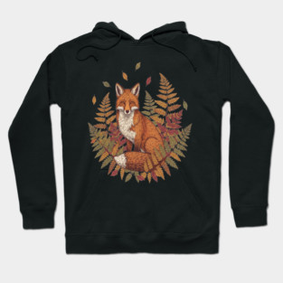 Vintage Red Fox with Autumn Hoodie