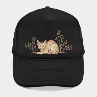 Vintage Sand Cat with Desert Shrubs Hat