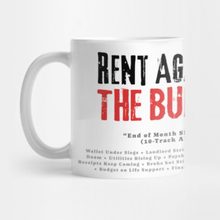 The Budget Rock Metal Band Parody – End of Month Showdown Album Design Mug