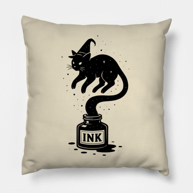 Funny Cat Wizard Pillow by The WYLD Tribe