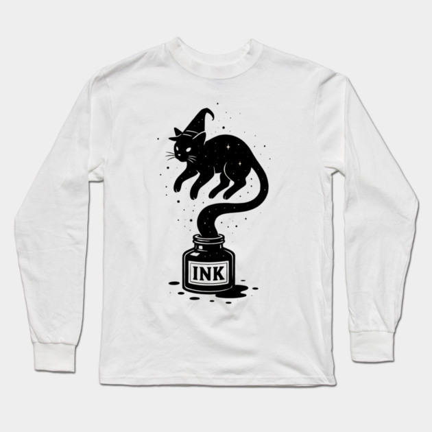 Funny Cat Wizard Long Sleeve T-Shirt by The WYLD Tribe