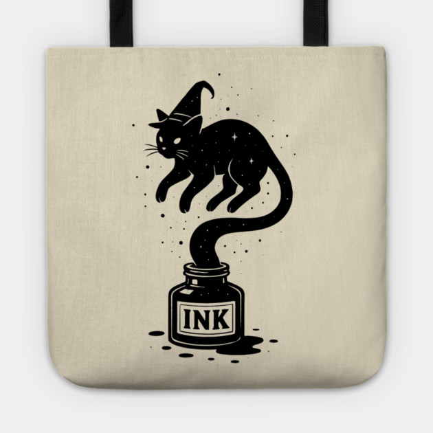 Funny Cat Wizard Tote by The WYLD Tribe