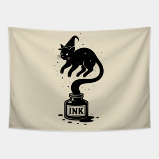 Funny Cat Wizard Tapestry