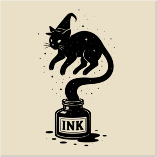 Funny Cat Wizard Posters and Art