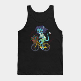 Cheetah Bicyclist Zombie Tank Top