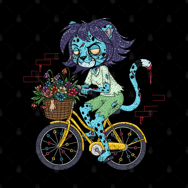 Cheetah Bicyclist Zombie by H. R. Sinclair