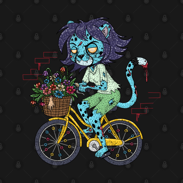 Cheetah Bicyclist Zombie by H. R. Sinclair
