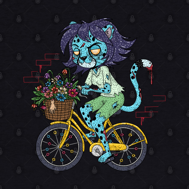 Cheetah Bicyclist Zombie by H. R. Sinclair