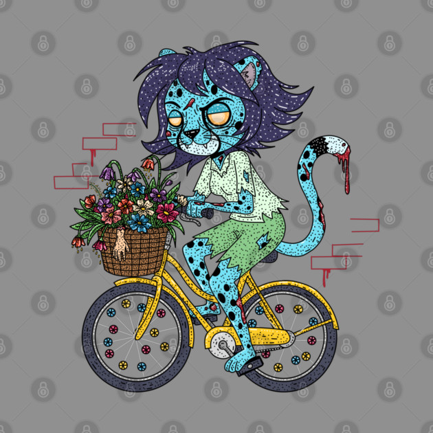 Cheetah Bicyclist Zombie by H. R. Sinclair