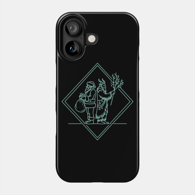 Santa VS Krampus Phone Case by CreativeSage