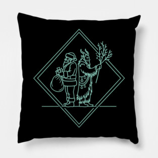 Santa VS Krampus Pillow