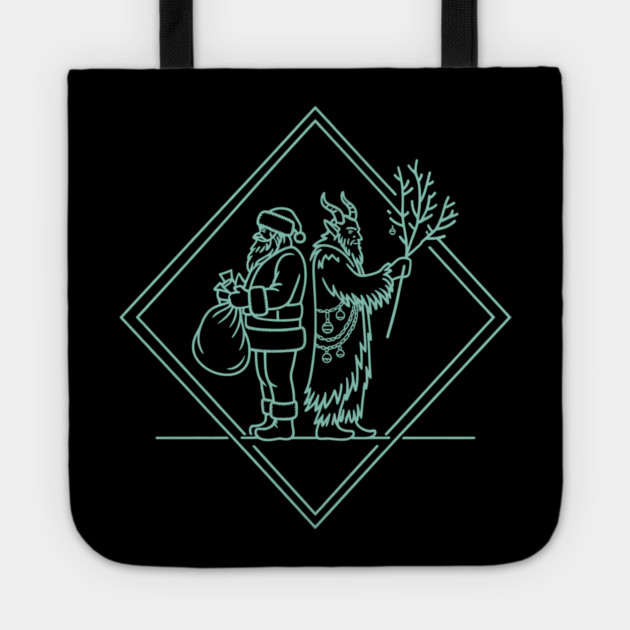 Santa VS Krampus Tote by CreativeSage