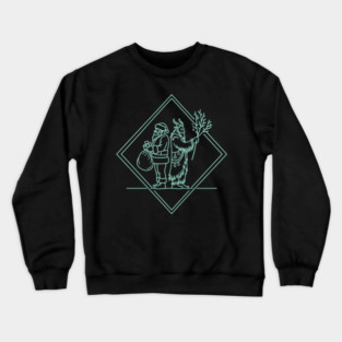 Santa VS Krampus Crewneck Sweatshirt