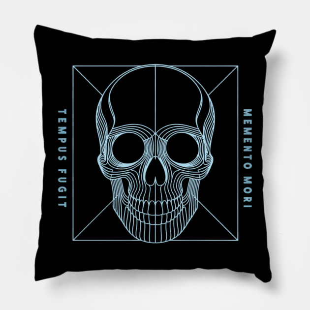 Tempus Fugit Memento Mori Pillow by CreativeSage
