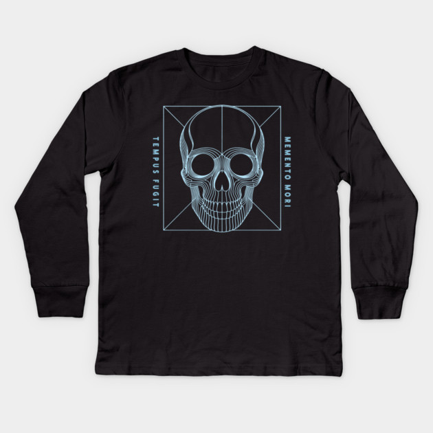 Tempus Fugit Memento Mori Kids Long Sleeve T-Shirt by CreativeSage