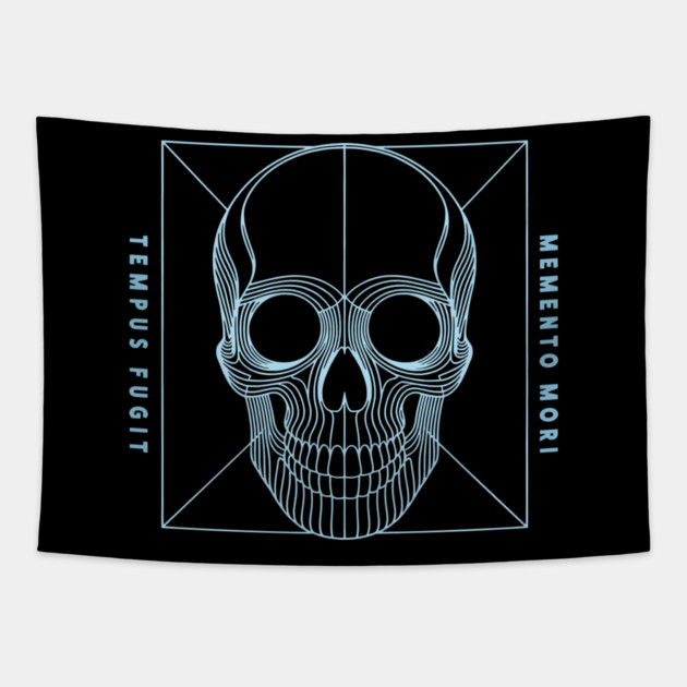 Tempus Fugit Memento Mori Tapestry by CreativeSage