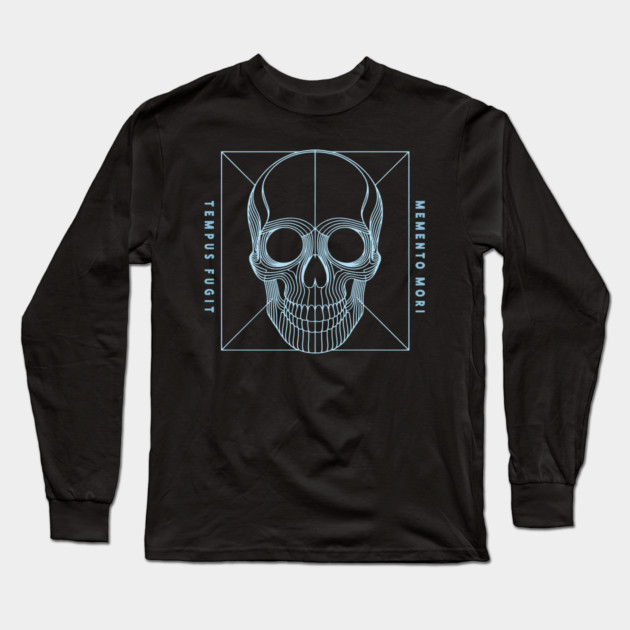 Tempus Fugit Memento Mori Long Sleeve T-Shirt by CreativeSage