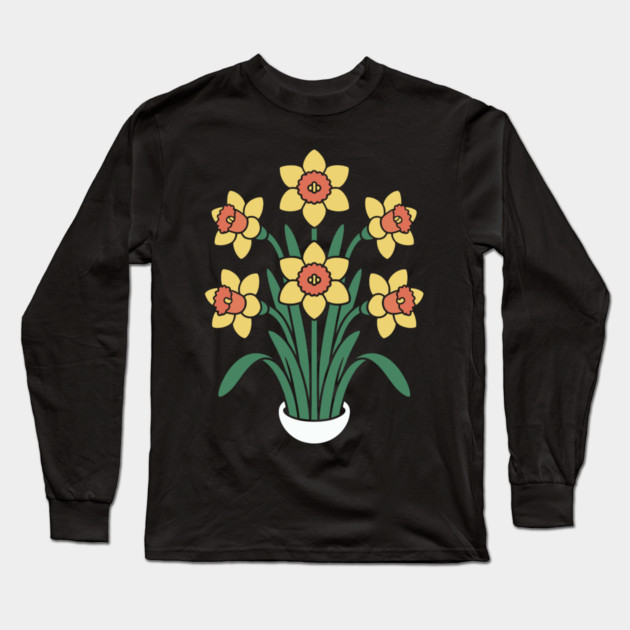 Daffodil Long Sleeve T-Shirt by CreativeSage