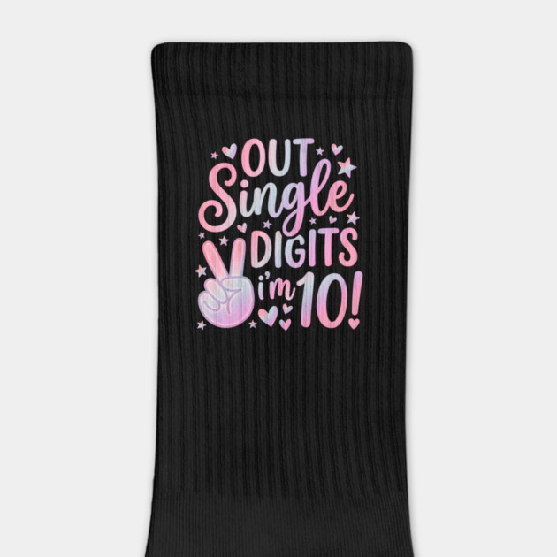 Peace Out Single Digits I'm 10 by Creatifly Graphic Tees