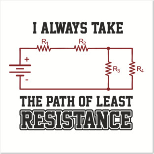 I Always Take The Path Of Least Resistance Posters and Art