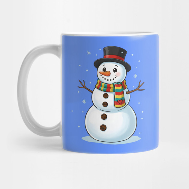 Smiling Snowman with Scarf and Hat by Creatifly Graphic Tees