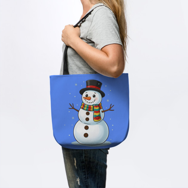 Smiling Snowman with Scarf and Hat by Creatifly Graphic Tees