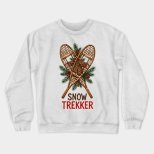 SNOW TREKKER Vintage Snowshoes Crewneck Sweatshirt