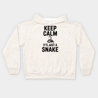 Keep Calm It's Just a Snake Kids Hoodie