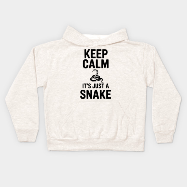 Keep Calm It's Just a Snake Kids Hoodie by Frank Ring