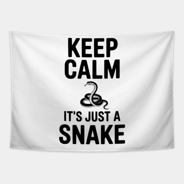 Keep Calm It's Just a Snake Tapestry by Frank Ring