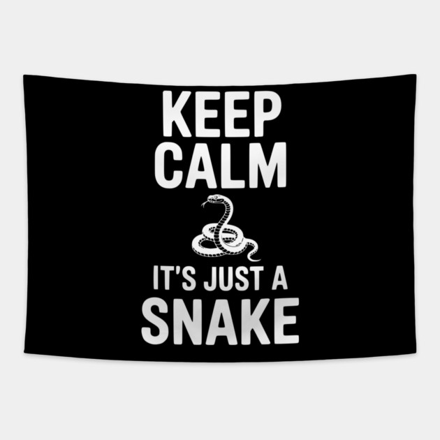 Keep Calm It's Just a Snake Tapestry by Frank Ring